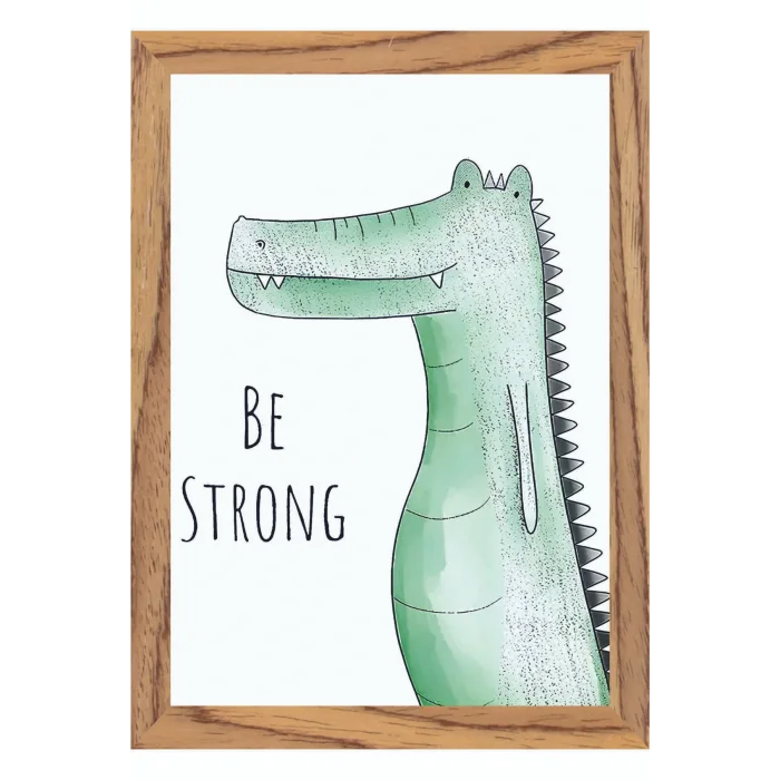 Çocuk Odası İngilizce Dekoratif Retro Mdf Tablo ( Çerçeve Görünümlü ) Hayvanlar