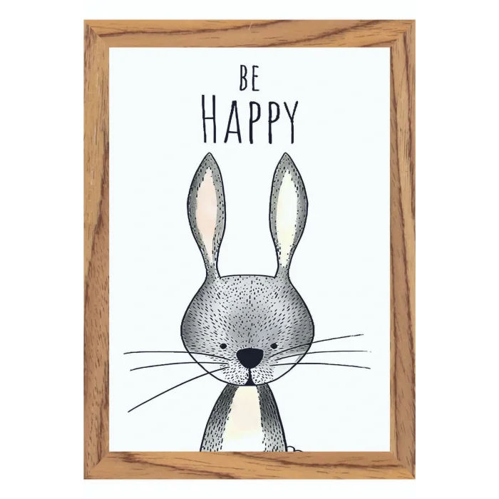 Çocuk Odası İngilizce Dekoratif Retro Mdf Tablo ( Çerçeve Görünümlü ) Hayvanlar