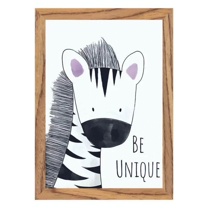 Çocuk Odası İngilizce Dekoratif Retro Mdf Tablo ( Çerçeve Görünümlü ) Hayvanlar