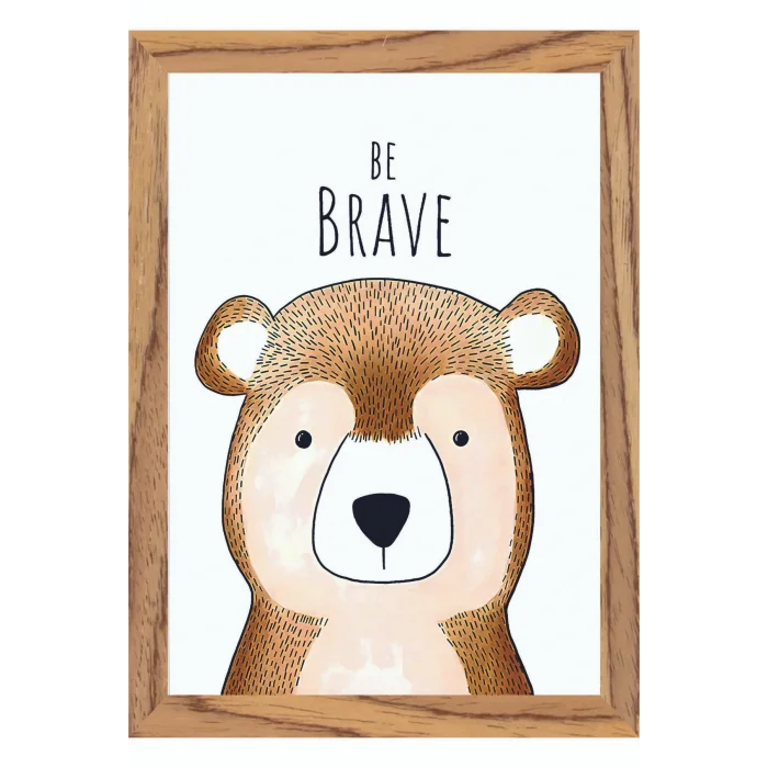 Çocuk Odası İngilizce Dekoratif Retro Mdf Tablo ( Çerçeve Görünümlü ) Hayvanlar