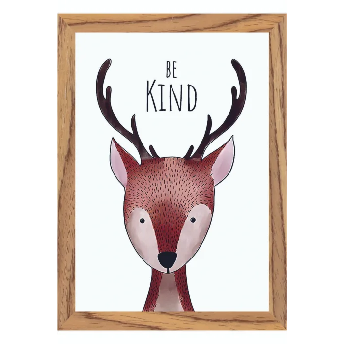 Çocuk Odası İngilizce Dekoratif Retro Mdf Tablo ( Çerçeve Görünümlü ) Hayvanlar