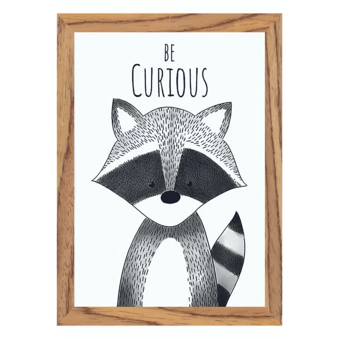 Çocuk Odası İngilizce Dekoratif Retro Mdf Tablo ( Çerçeve Görünümlü ) Hayvanlar