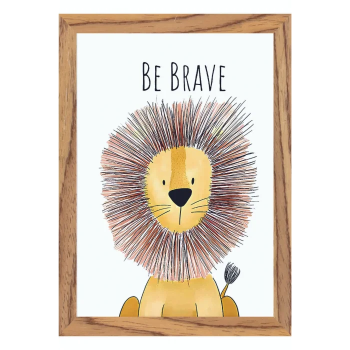 Çocuk Odası İngilizce Dekoratif Retro Mdf Tablo ( Çerçeve Görünümlü ) Hayvanlar