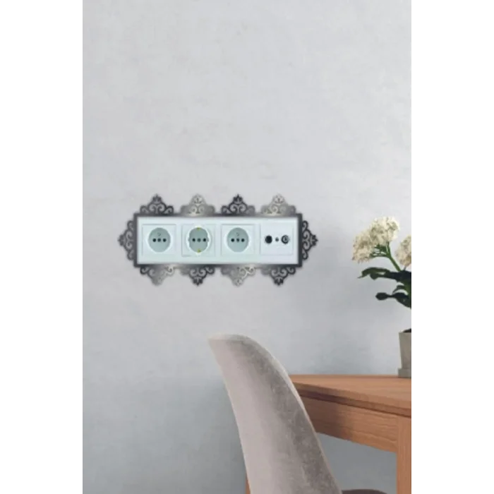 Dekoratif Pleksi Priz Anahtar Çerçevesi Priz Kenarı Süsü