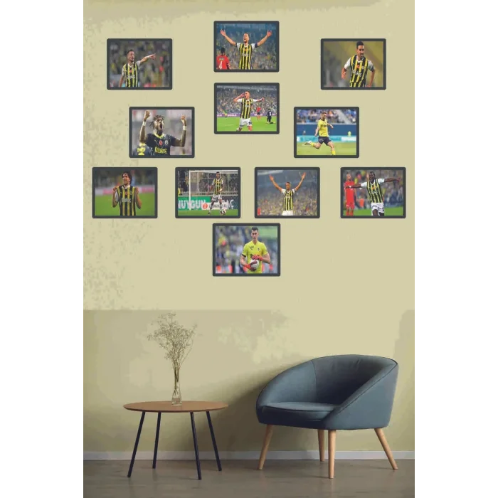 12li Set Çerçeve Görünümlü 11Logo Mdf Tablo