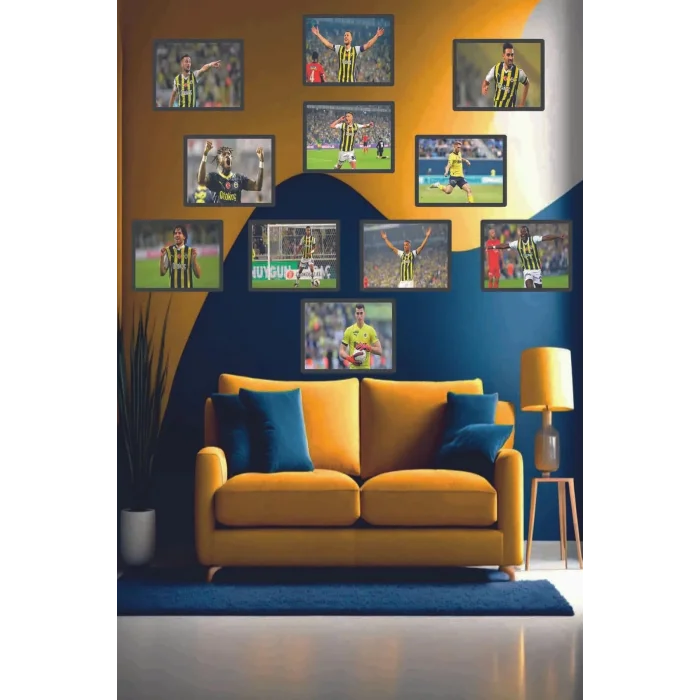 12li Set Çerçeve Görünümlü 11Logo Mdf Tablo