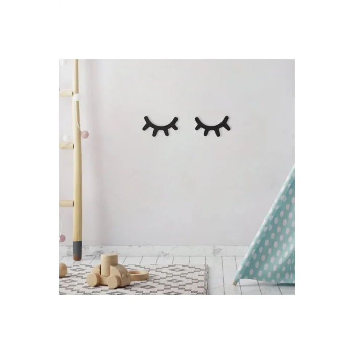 Ahşap Kirpik 2 Li Dekoratif Kirpik Çocuk Odası Dekoratif Süs