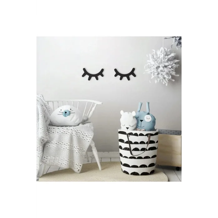 Ahşap Kirpik 2 Li Dekoratif Kirpik Çocuk Odası Dekoratif Süs