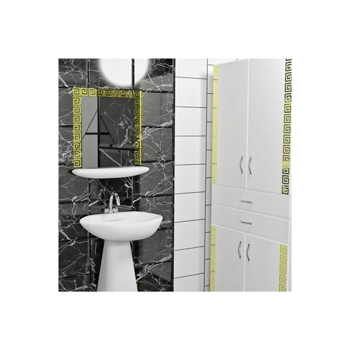 Pleksi Dekor Süs Labirent Bordür 10x Adet 7x7 Pleksi Dekoratif Bordür Altın (gold) Ayna Antre