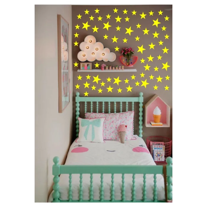 Ahşap Pembe Yıldız Dekoru Lazer Kesim