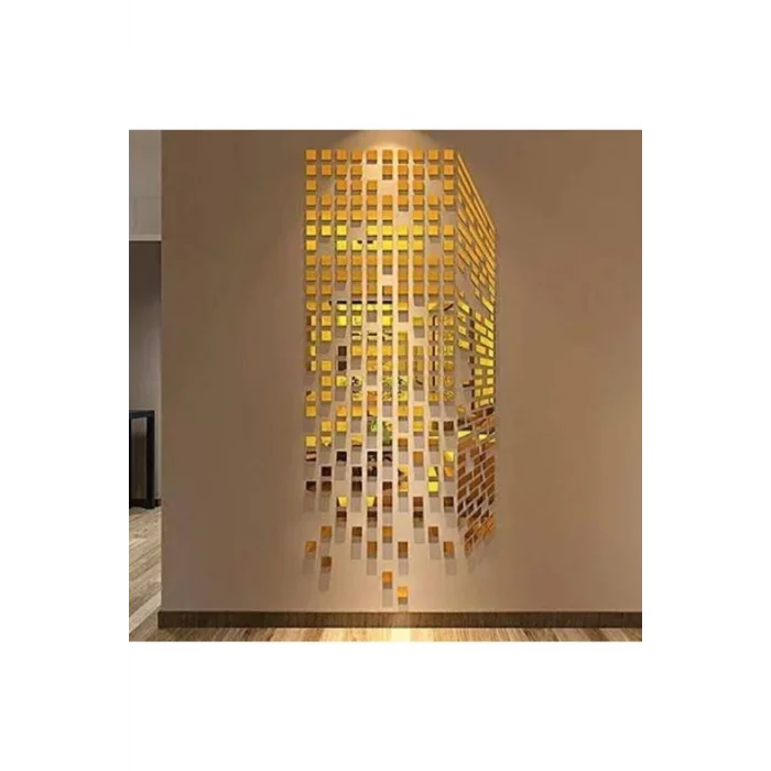 Mozaık Ayna 200x Adet Pleksi Dekoratif Gold
