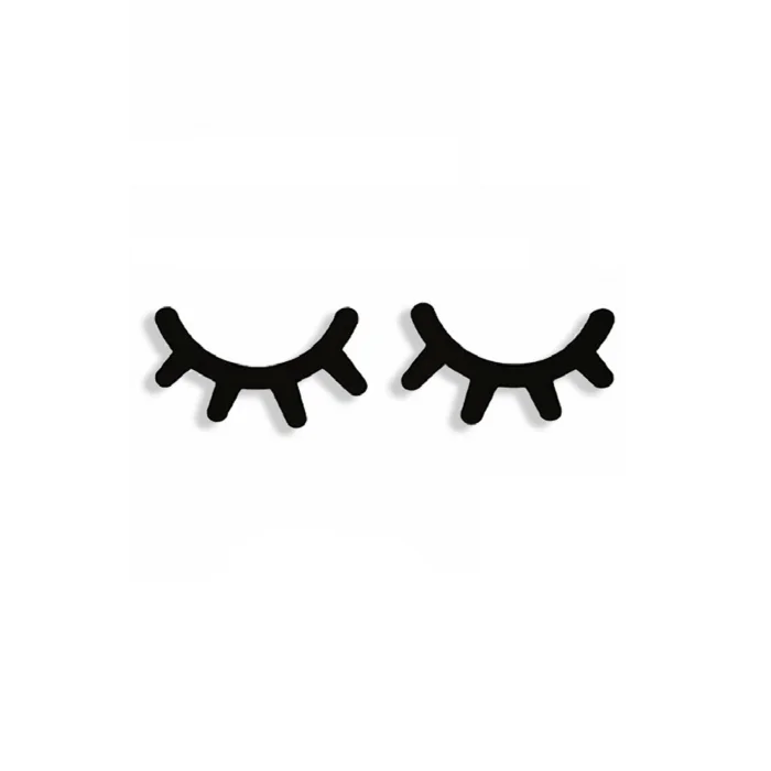 Dekorasyonu Ahşap Kirpik Uyku Sembolü Kirpik 2 Adet 18cm