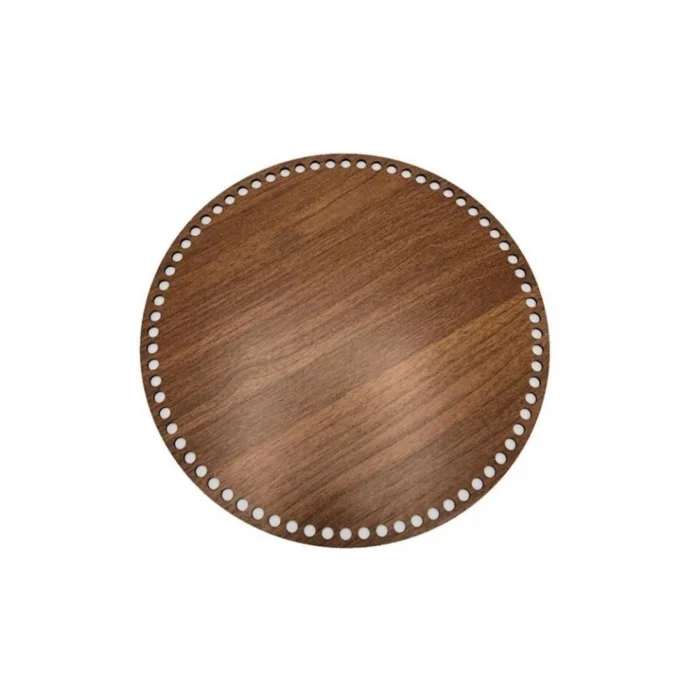30 Cm Yuvarlak Örgü Ahşap Tepsi Tabanı Plakası, 30x30 Cm