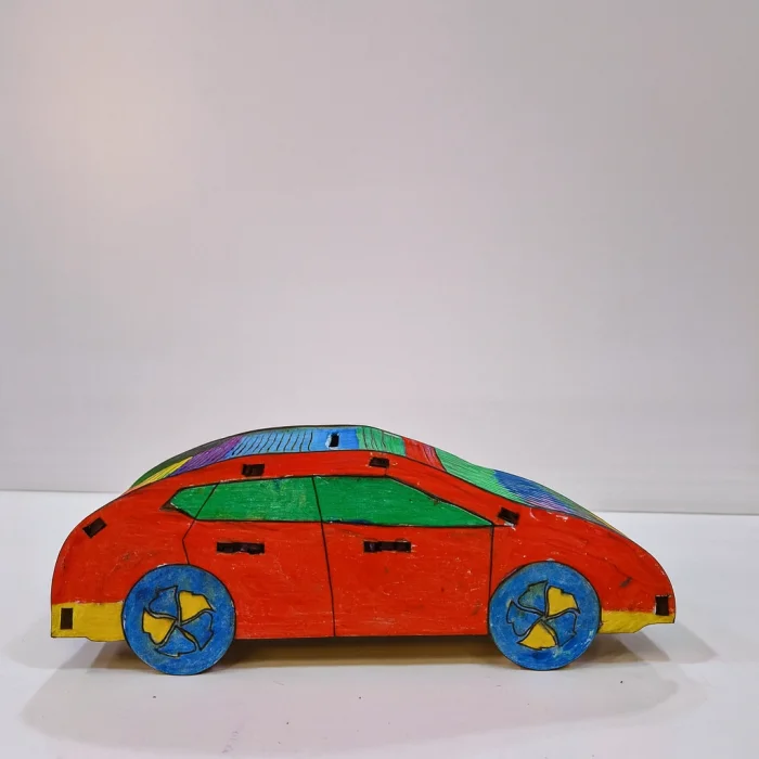 Araba Şeklinde Kumbara Ahşap Boyama Seti | Çocuklar İçin Eğitici Tasarruf ve Boyama Etkinliği | MDF Etkinlik Ürünü (TOPTAN)