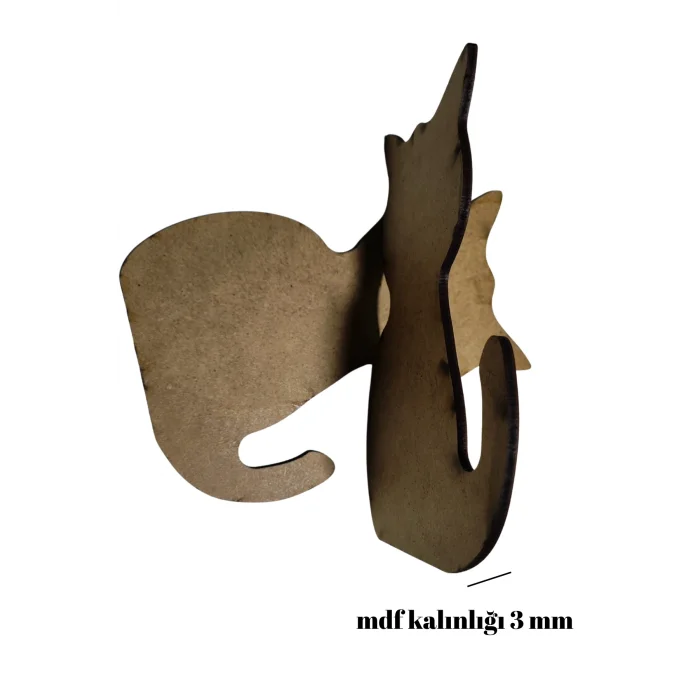 6 Adet Sevimli Kedi Ahşap Boyama Ürünü | Çocuklar İçin MDF | Eğitici Etkinlik 13.5 CM