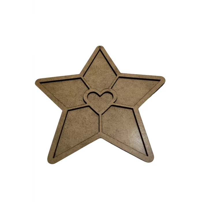 Yıldız Mozaik Seti | Çocuklar İçin Eğitici Mozaik Etkinlik Ürünü | MDF Mozaik Boyama