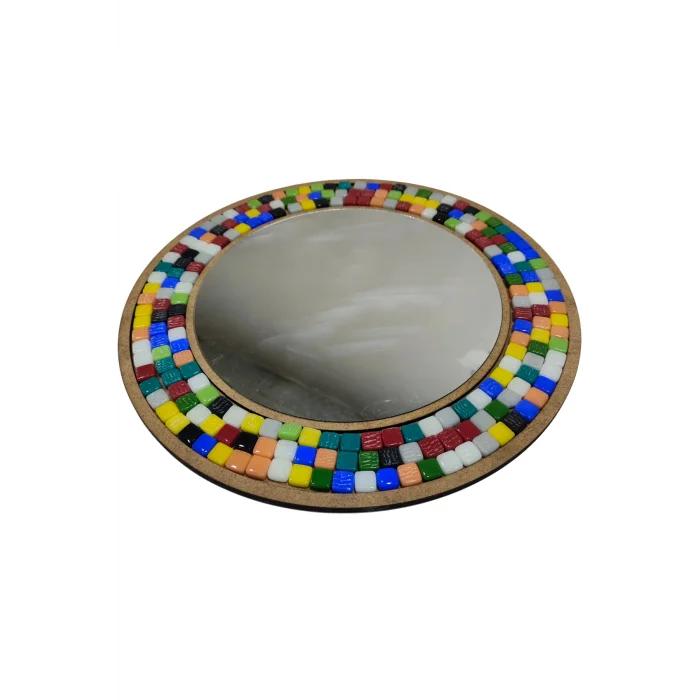 Aynalı Mozaik Daire Seti 30x30 cm | Yetişkin ve Çocuk Mozaik Etkinlik Ürünü | MDF Ayna Mozaik Boyama