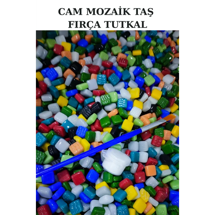 Aynalı Mozaik Daire Seti 30x30 cm | Yetişkin ve Çocuk Mozaik Etkinlik Ürünü | MDF Ayna Mozaik Boyama