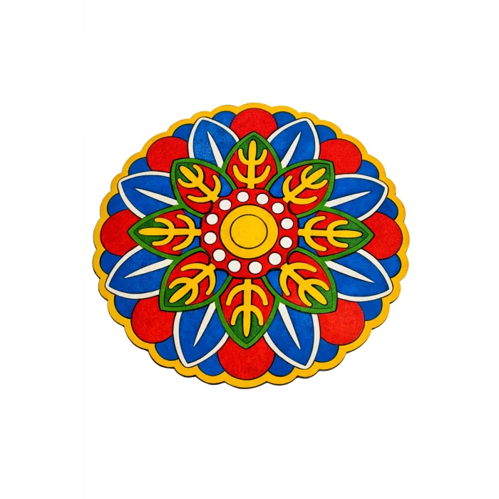 Mandala Boyama Seti 28x28 cm | Çocuklar ve Yetişkinler İçin Ahşap Boyama Etkinlik Ürünü | MDF Mandala Boyama