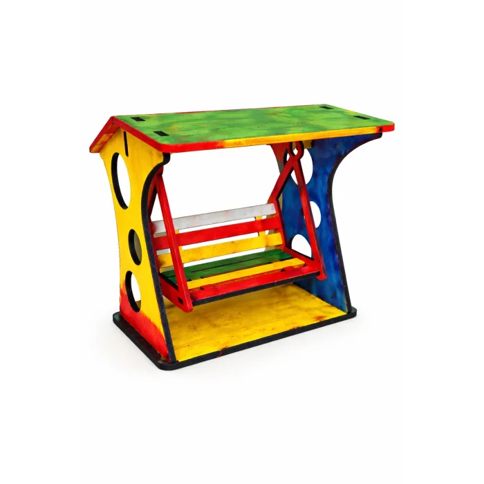 Büyük Boy Salıncak Boyama Seti | Çocuklar İçin Ahşap Boyama Etkinlik Ürünü | MDF Dekoratif Salıncak