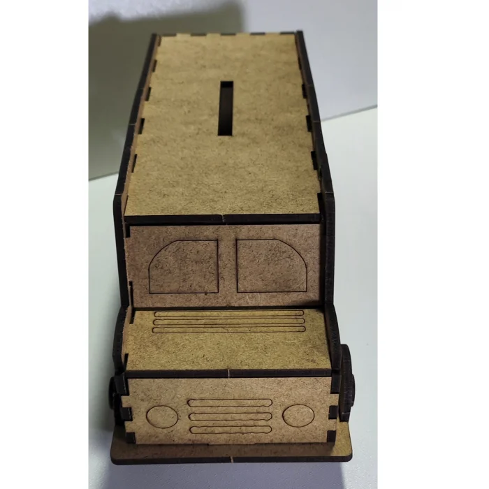 Otobüs Kumbara Boyama Seti | Çocuklar İçin Ahşap Boyama ve Birikim Etkinlik Ürünü | MDF Kumbara Boyama