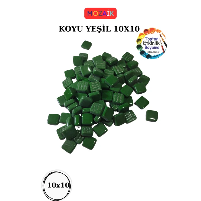 100 Gram Renk Mozaik Taş – 10X10 mm | Mozaik Atölye Seti | Cam Mozaik