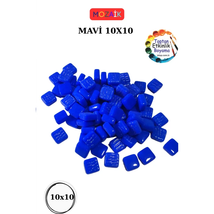 200 Gram 10x10mm Mozaik Taş – | Mozaik Atölye Seti | Cam Mozaik