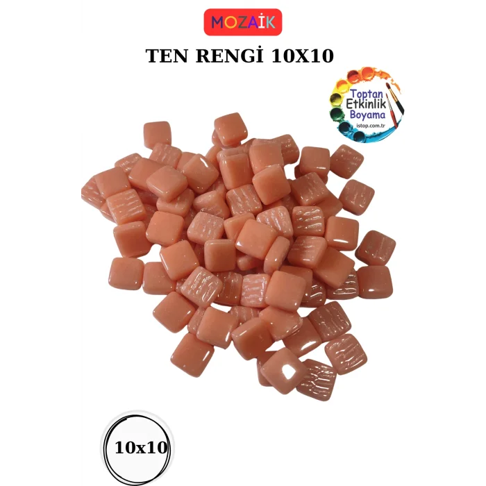 200 Gram 10x10mm Mozaik Taş – | Mozaik Atölye Seti | Cam Mozaik