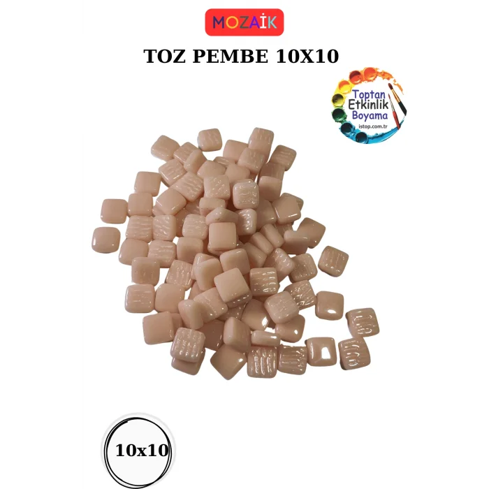 1 Kg Her Renk Mozaik Taş – 10X10 mm | Mozaik Atölye Seti | Cam Mozaik