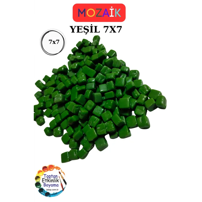 100 Gram Renkli Mozaik Seti – 7x7 mm Cam Mozaik| Çocuk Etkinlik ve Sanat Projeleri İçin