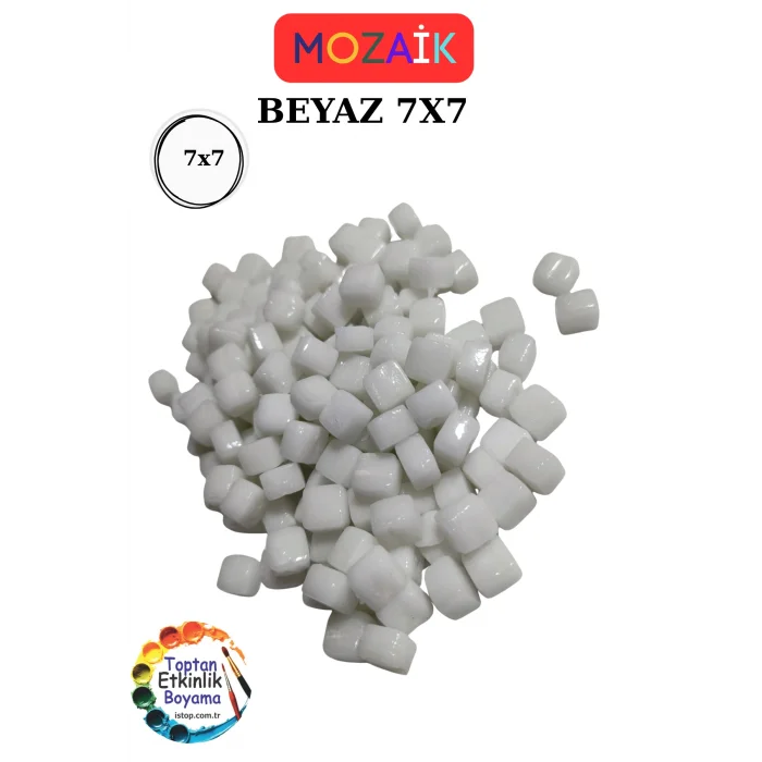 200 Gram Mozaik Taş – 7X7 mm | Mozaik Atölye Seti | Cam Mozaik
