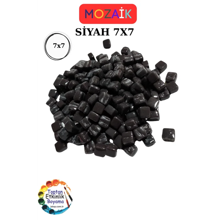 200 Gram Mozaik Taş – 7X7 mm | Mozaik Atölye Seti | Cam Mozaik