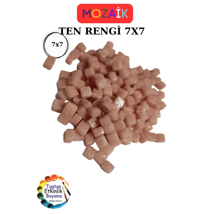 200 Gram Mozaik Taş – 7X7 mm | Mozaik Atölye Seti | Cam Mozaik