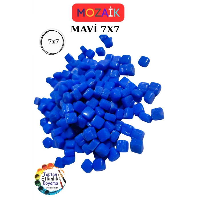 200 Gram Mozaik Taş – 7X7 mm | Mozaik Atölye Seti | Cam Mozaik