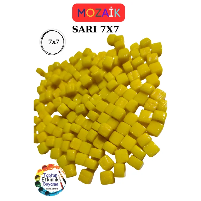 200 Gram Mozaik Taş – 7X7 mm | Mozaik Atölye Seti | Cam Mozaik