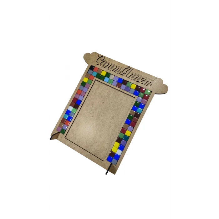 Büyük Boy Canım Annem Mozaik Çerçeve Seti | Anneler Günü Hediyelik Mozaik Etkinlik Ürünü | MDF Fotoğraf Çerçevesi