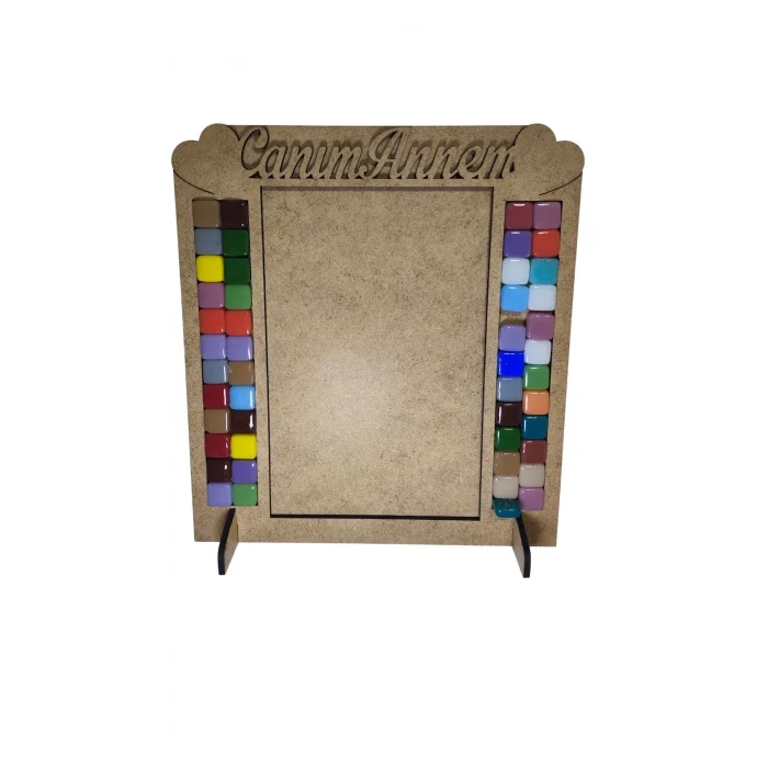 Canım Annem Mozaik Çerçeve Seti | Anneler Günü Hediyelik Mozaik Etkinlik Ürünü | MDF Fotoğraf Çerçevesi