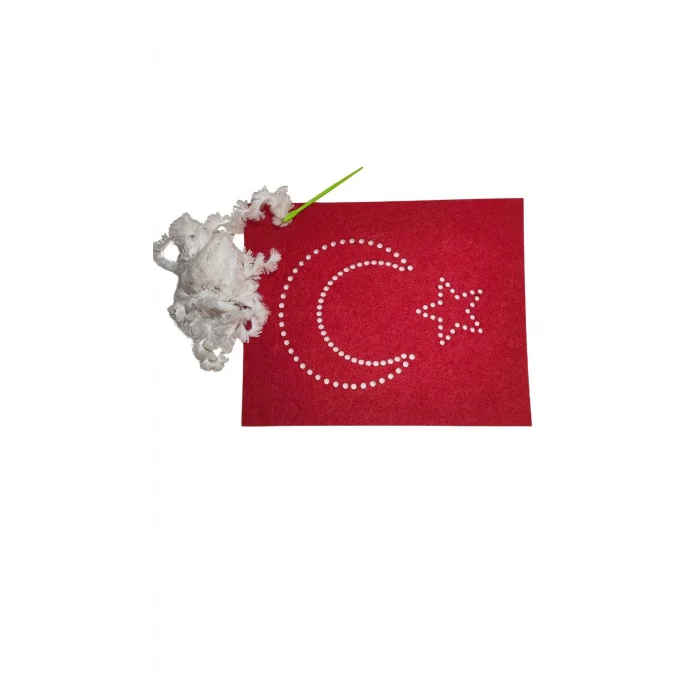 Keçe Türk Bayrağı Etkinlik Seti | Çocuklar İçin Eğitici El İşi ve Bayrak Etkinliği