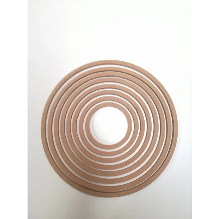 9lu Vidasız Ahşap Yuvarlak 3 Mm - 4 mm Kalınlıkta Kasnak, Düş Kapanı, Makrome Örgü Için Mdf Kasnak