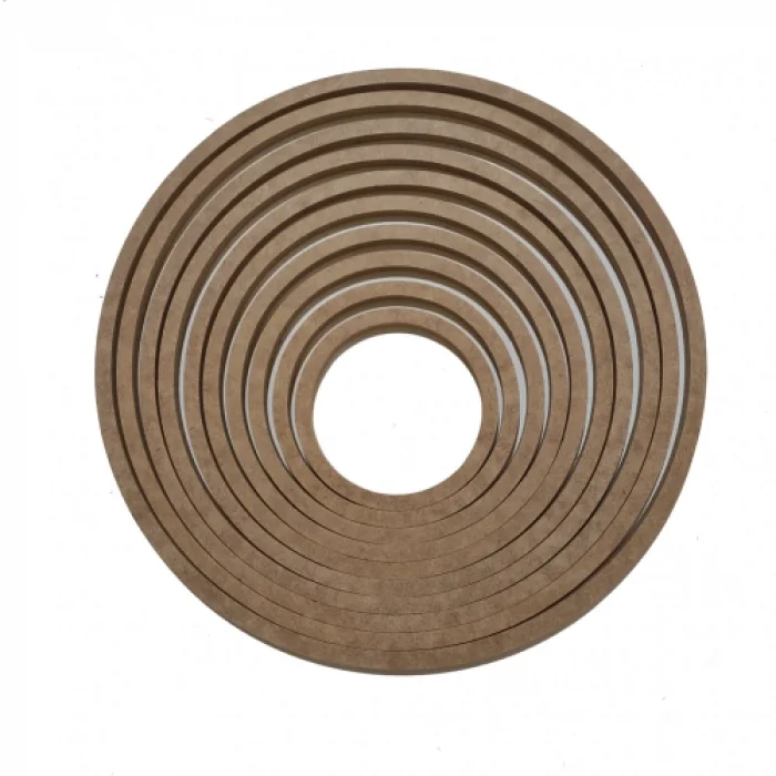 9lu Vidasız Ahşap Yuvarlak 3 Mm - 4 mm Kalınlıkta Kasnak, Düş Kapanı, Makrome Örgü Için Mdf Kasnak