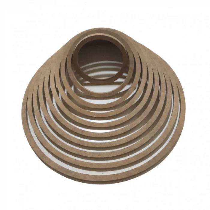 9lu Vidasız Ahşap Yuvarlak 3 Mm - 4 mm Kalınlıkta Kasnak, Düş Kapanı, Makrome Örgü Için Mdf Kasnak