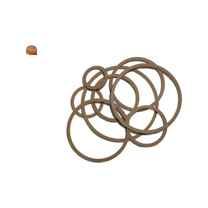 9lu Vidasız Ahşap Yuvarlak 3 Mm - 4 mm Kalınlıkta Kasnak, Düş Kapanı, Makrome Örgü Için Mdf Kasnak