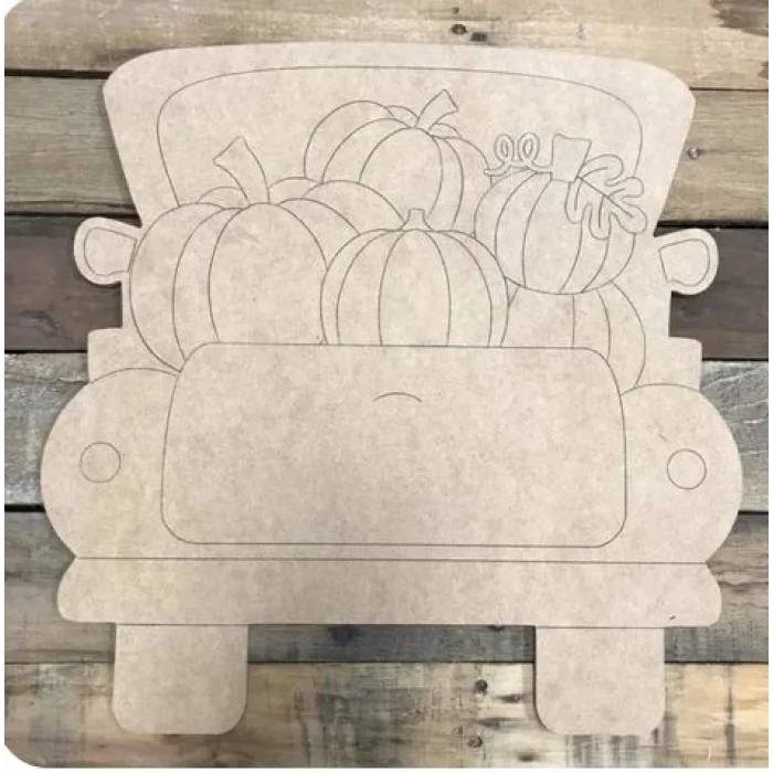 Ahşap Boyama Araba Bal Kabağı