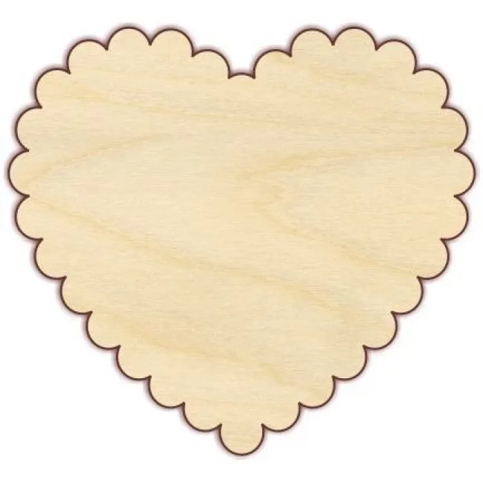 Ahşap Boyama Kalp 2