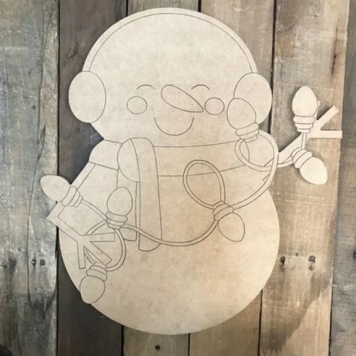 Ahşap Boyama Kardan Adam