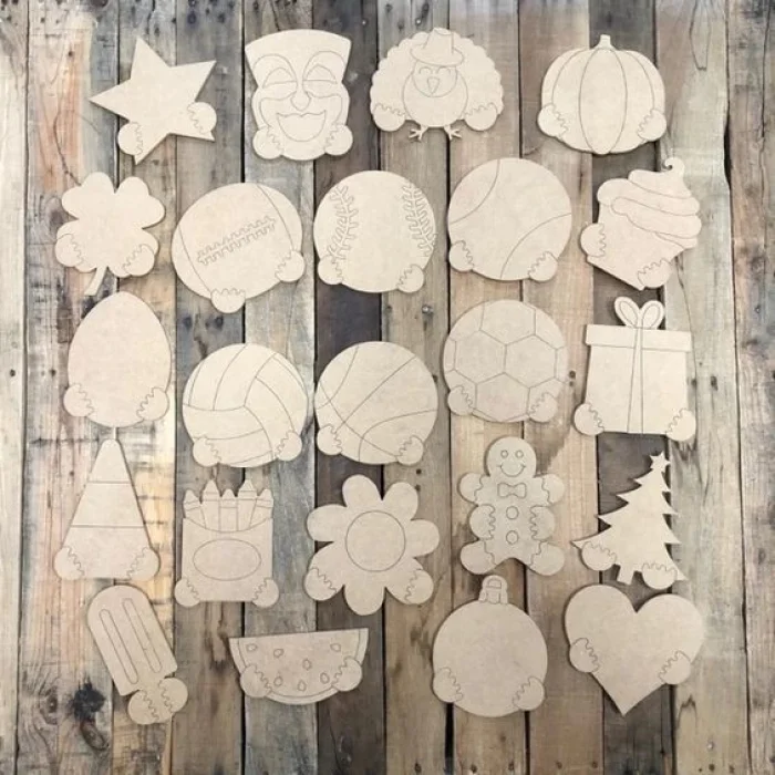 Ahşap Boyama Sevimli Figürler 2