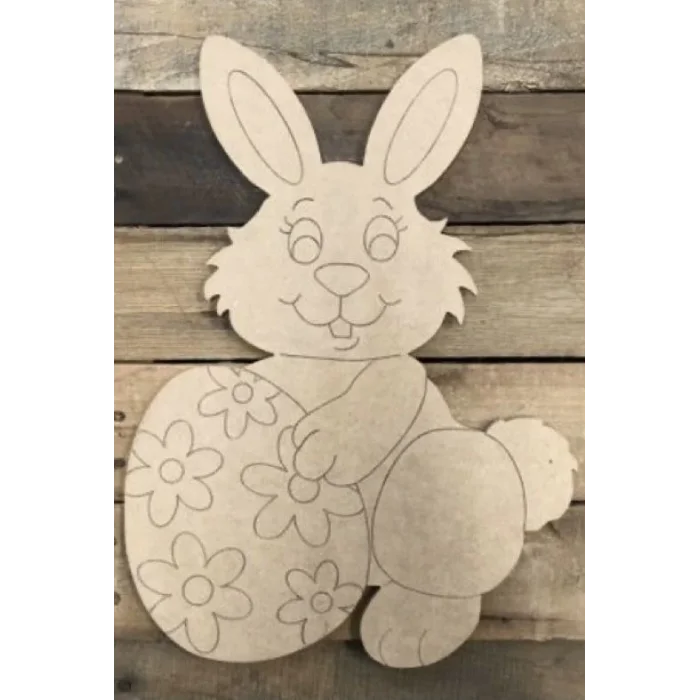 Ahşap Boyama Tavşan Paskalya Yumurtası