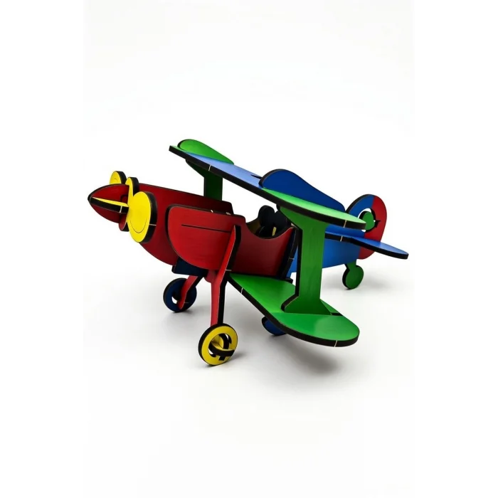 Ahşap Uçak Boyama Seti – 3D Demonte Boyanabilir Ahşap Uçak