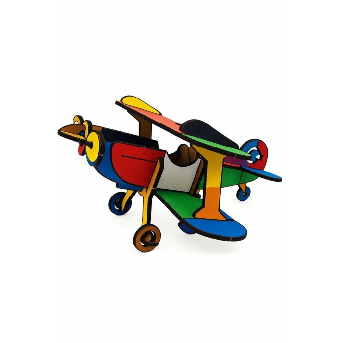 Ahşap Uçak Boyama Seti – 3D Demonte Boyanabilir Ahşap Uçak