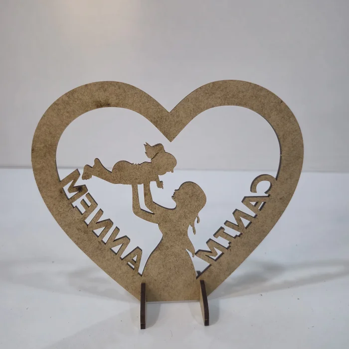 Ahşap Boyama Canım Annem Kız Çocuk | Anneler Günü Hediyesi | MDF Boyama Etkinlik Ürünü (TOPTAN)